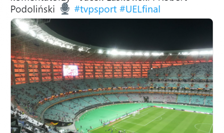 WIDOK komentatorów TVP Sport na stadion w Baku :D